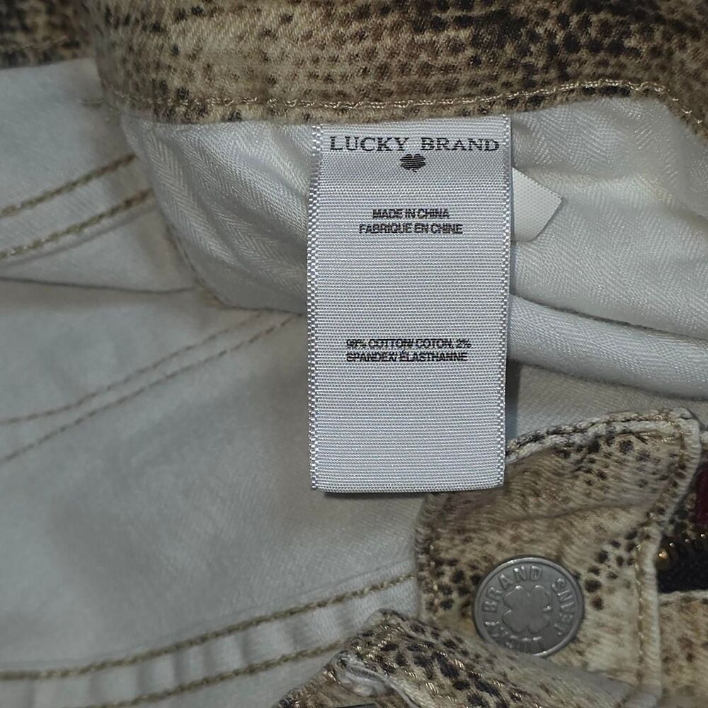 Lucky Brand Charlie Skinny Snake Print Jeans 2/26 - Picture 7 of 8